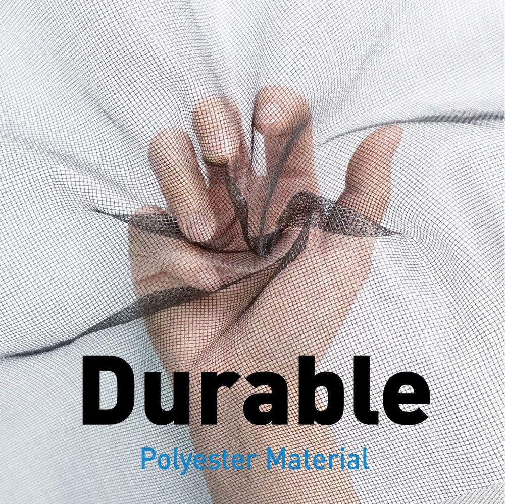 Window Screen Replacement Kit, 36"W × 90"L Durable Polyester Adjustable Screen