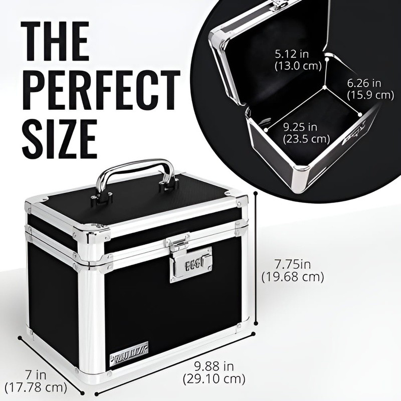 Combination Lock Storage Box Secure Organizer Durable Personal Item Keeper New