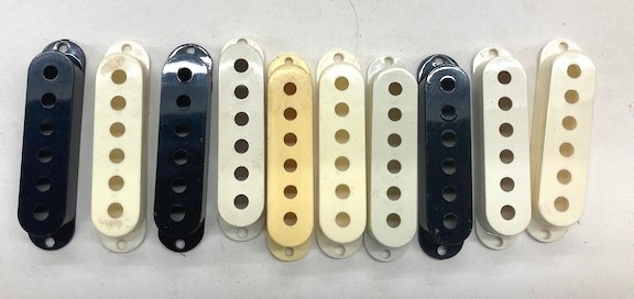 10 plastic Stratocaster pickup covers unknown makers
