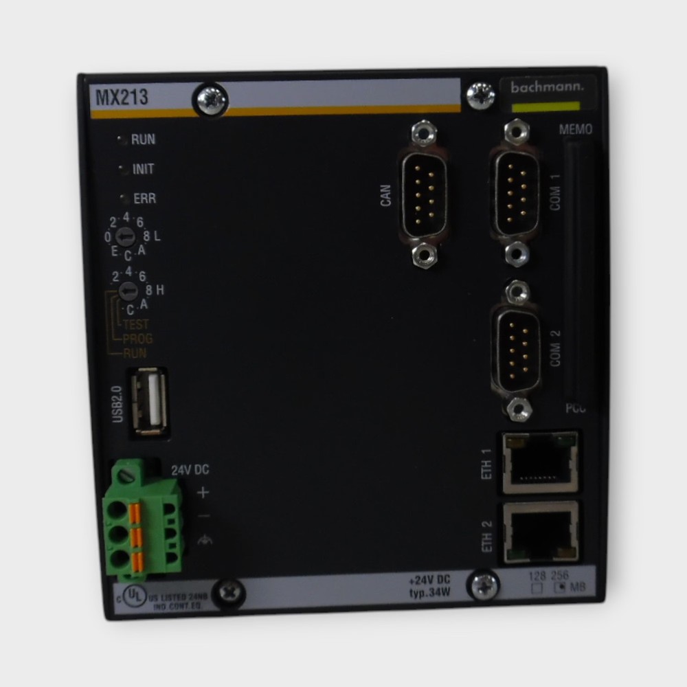 Bachmann MX213 - CPU I/O Controller PLC Processor Module 00031491-00 *Like New*