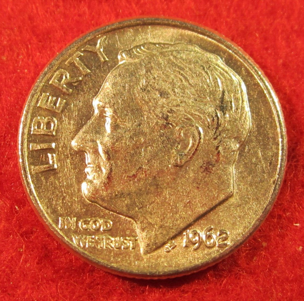 1962 D Roosevelt Silver Dime - Uncirculated