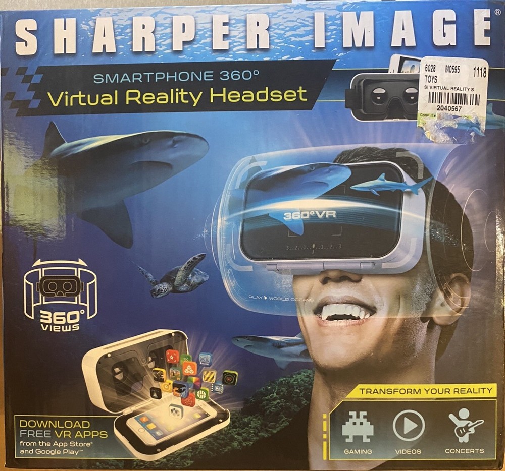 Sharper Image Virtual Reality Headset Smartphone 360 IOS or Android NEW IN BOX