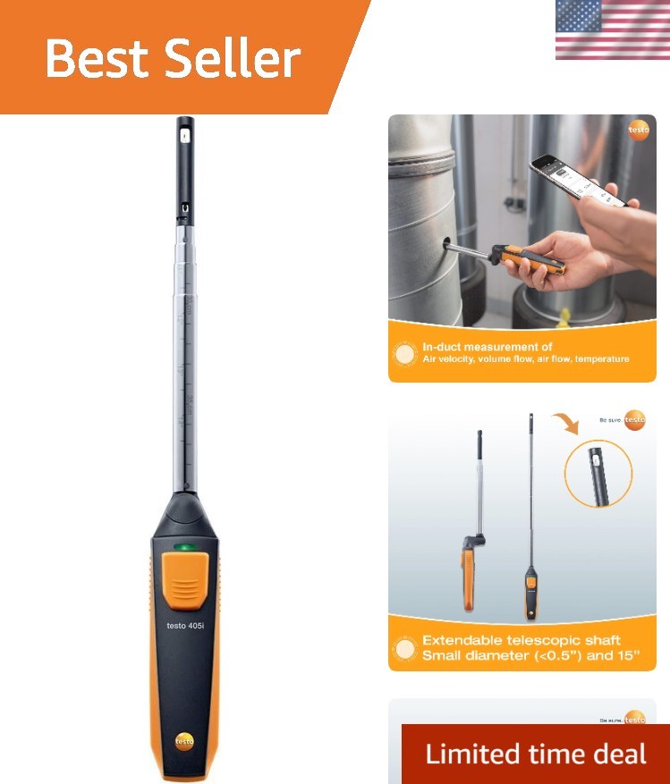 Precision 405i Airflow Anemometer – Bluetooth Enabled for Easy Tracking