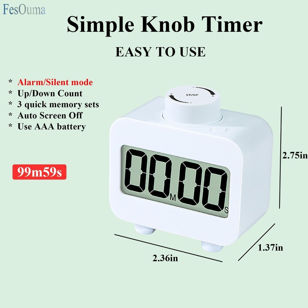 Digital Timers, Digital Kitchen Timer for Cooking,Countdown Countup Timer for...