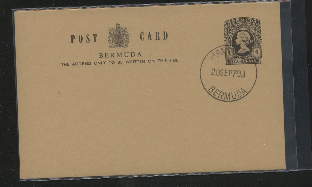 Bermuda  postal  card  cancelled     MM1109