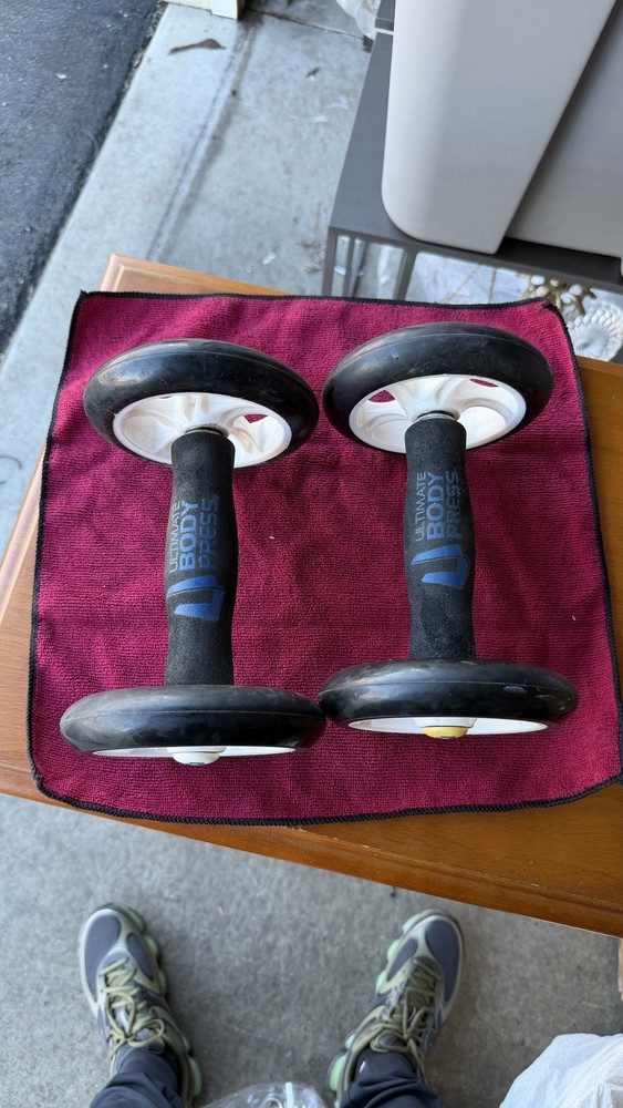 Ultimate Body Press Ab Wheel Roller Exercise Core Trainer Pair