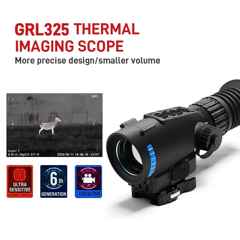 GRL325 Thermal Night Vision Rifle Scope 25mm Multi-Function One-Shot Zeroing