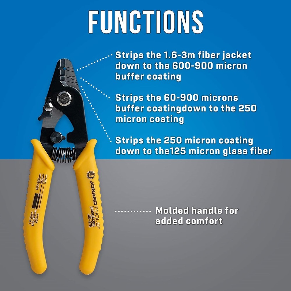 Fiber Optic Stripper Multi-Function Tool for Jacket Buffer Coating 3 Hole