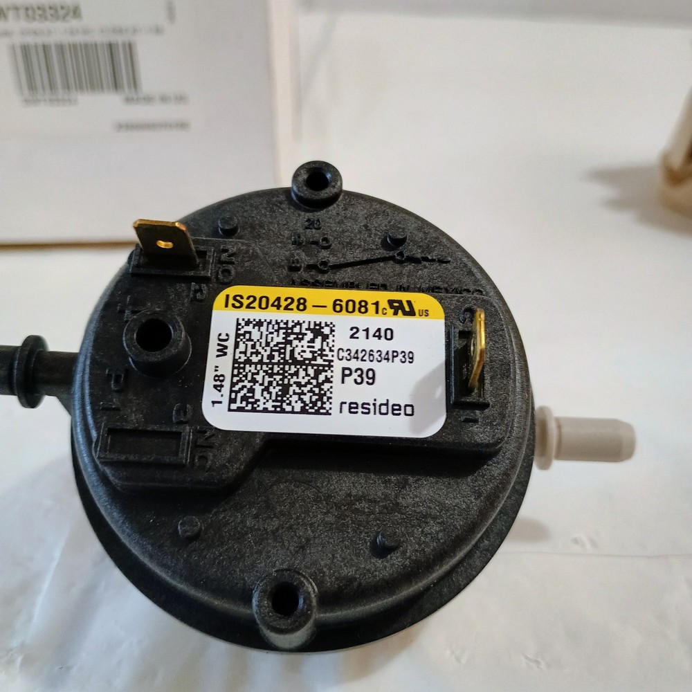 Trane OEM Pressure Switch SWT03324 Open @ 1.44" NEW OPEN BOX TESTED