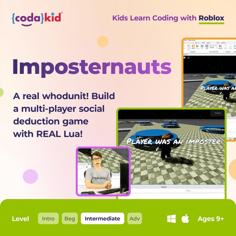 Roblox Coding Award Winning Coding for Kids Ages 9 with Online Mentoring