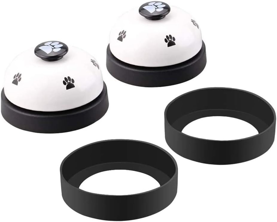 Set of 2 Dog Training Bells in White - Easy Potty Training Solution for Pets