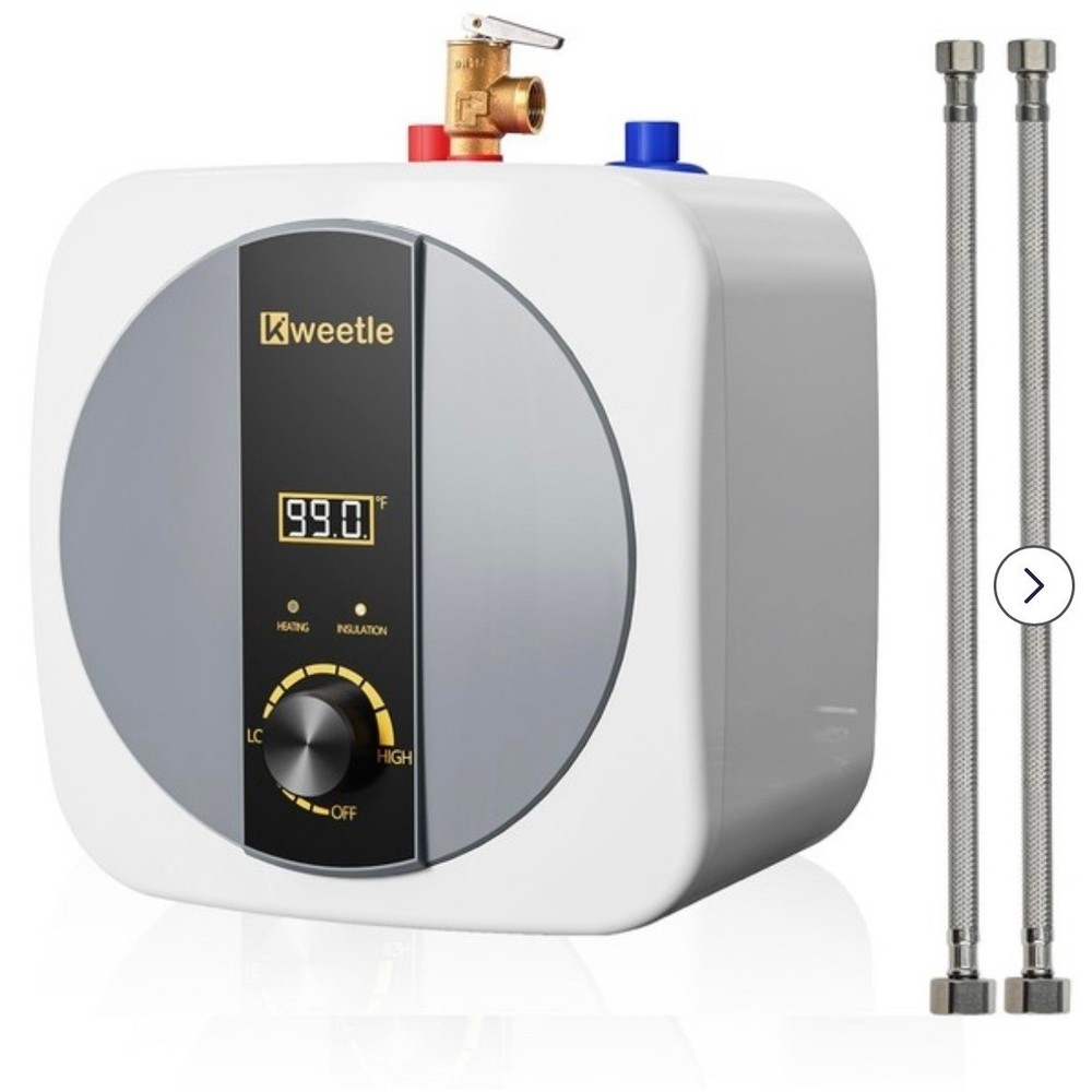 Kweetle 2.5 Gallon Mini Tank Instant Water Heater 1500W Digital Display 86-149F