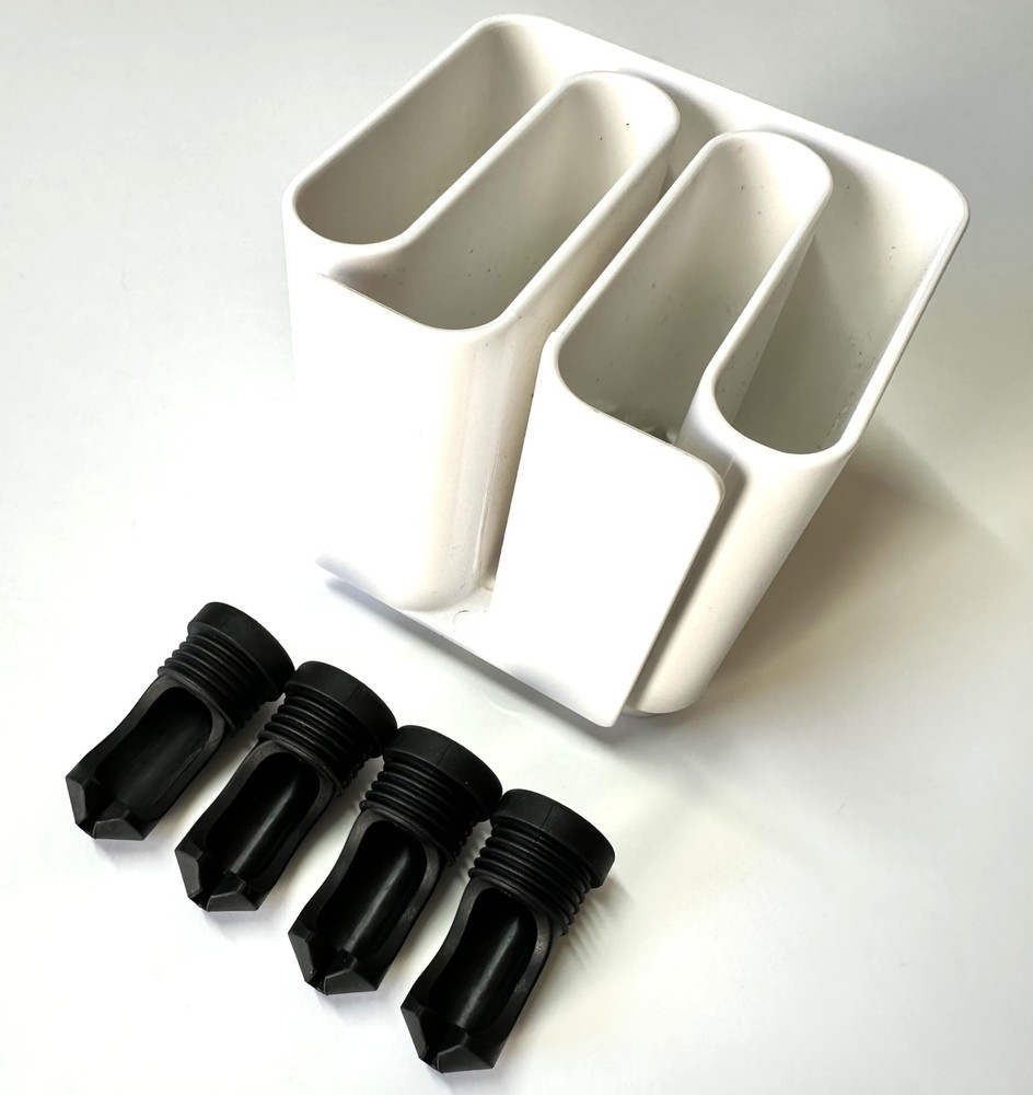 Cable Station Organizer - Keep Cables Tidy & Ready to Use - White 9.34cm