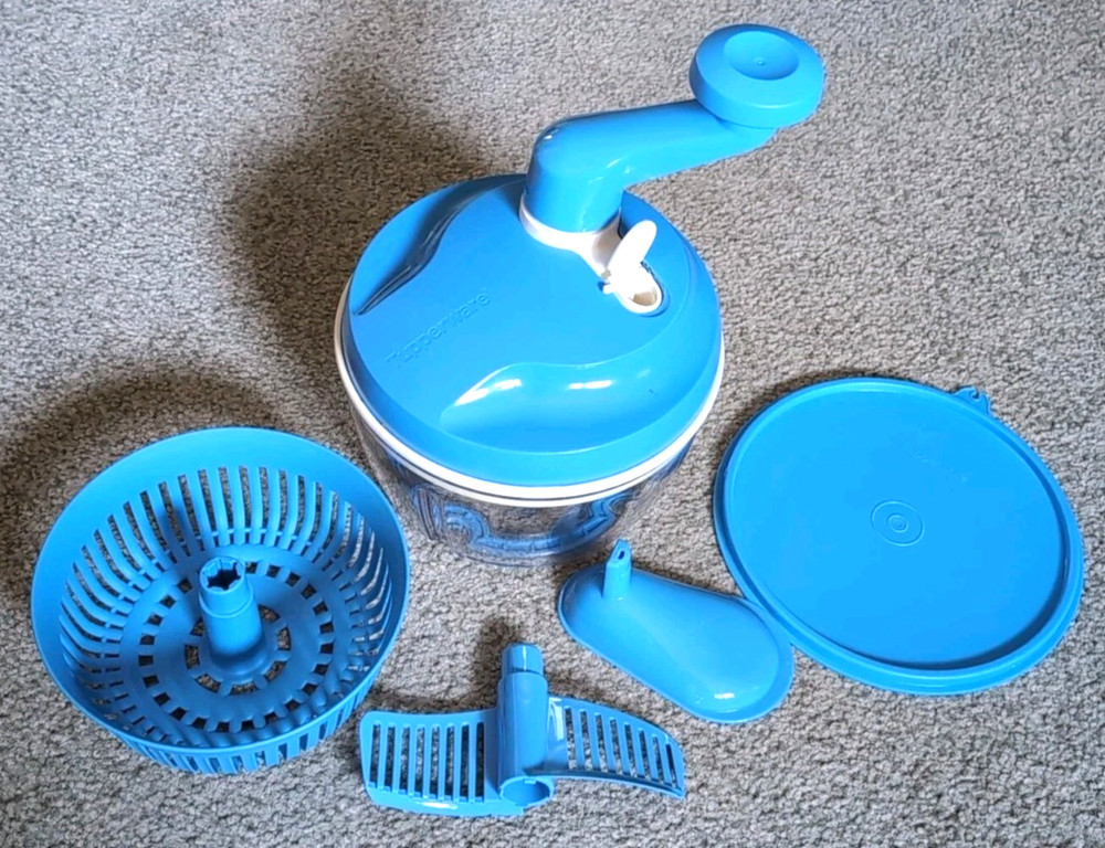 Tupperware Quick Chef Pro System Manual Food Processor #5578B-1 BLUE
