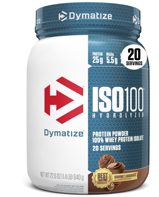 Dymatize ISO100 Whey Protein Isolate Gourmet Chocolate, 20 Servings
