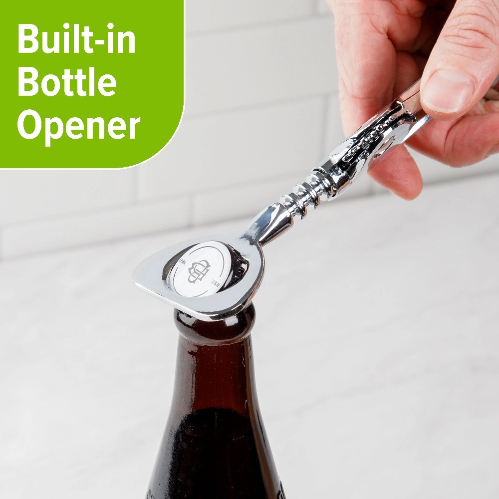 Prep Solutions Chrome Plated Winged Corkscrew & Bottle Opener