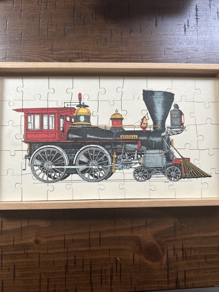 8.5”x5” Locomotive Train Puzzle With Case