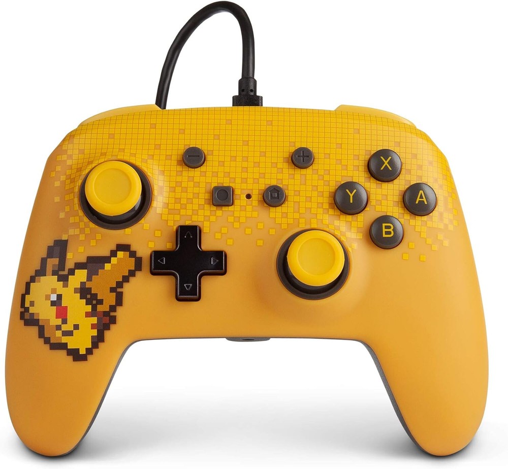 PowerA *OFFICIAL* Enhanced Wired Controller *PIXEL PIKACHU EDITION* (Switch) New