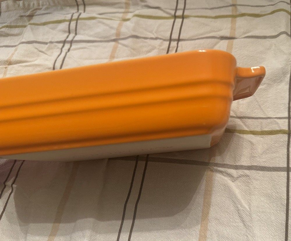 Le Creuset Potiron Pumpkin Orange Rectangular Stoneware Baking Dish 5x7
