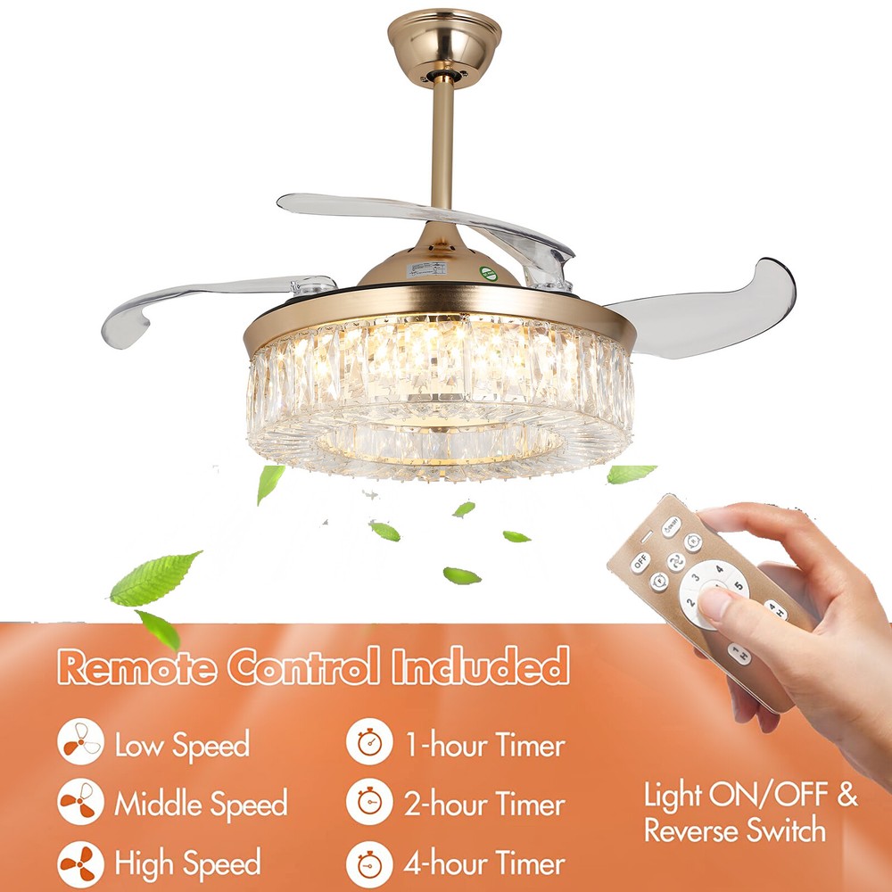 LED Ceiling Fan Ceiling Fan with Remote, Adjustable LED Ceiling Light Fan NEW��