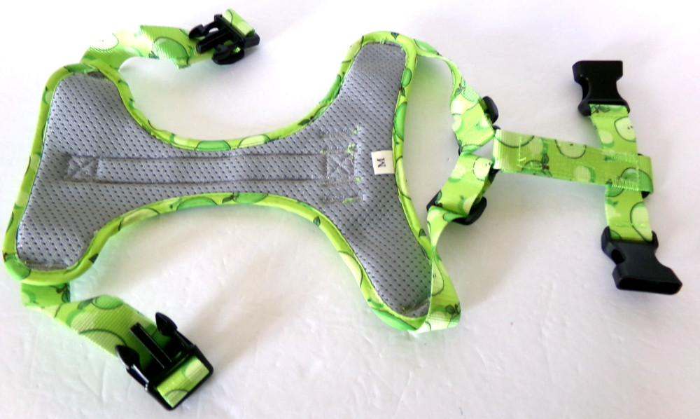 Dog Harness Size Medium Green Apples Mesh Adjustable Straps