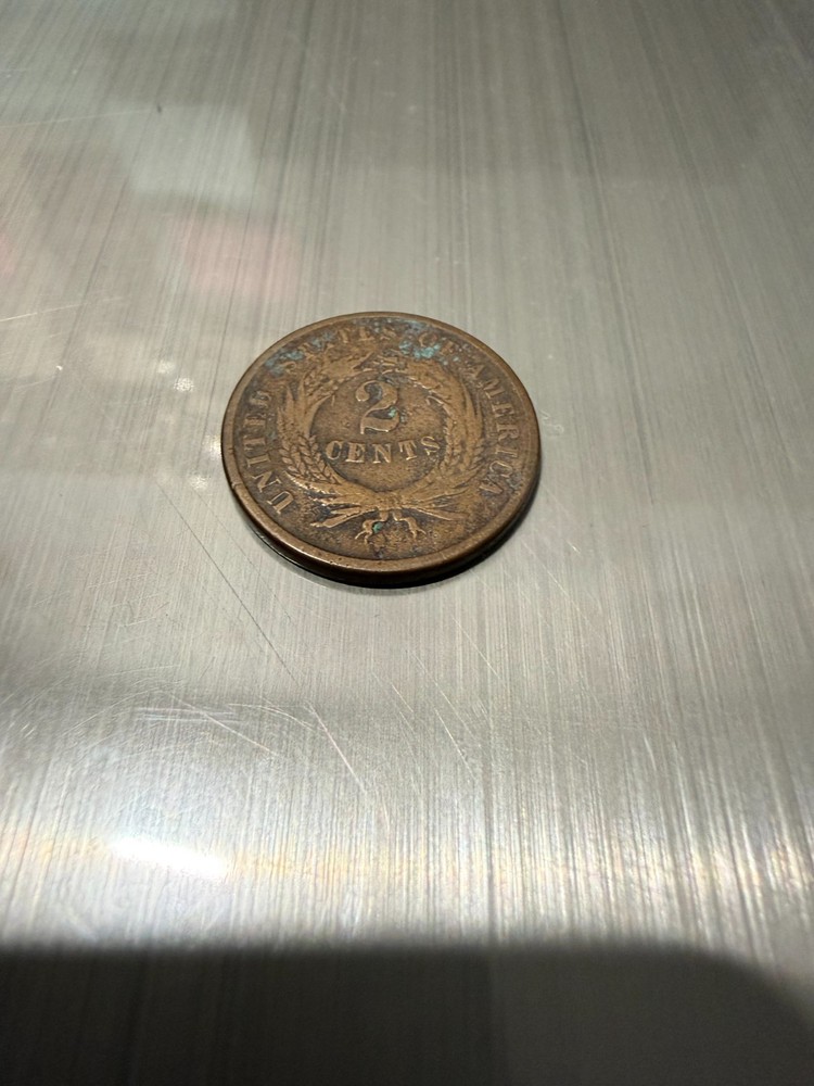 1865 Two Cent Piece Circulated Condition