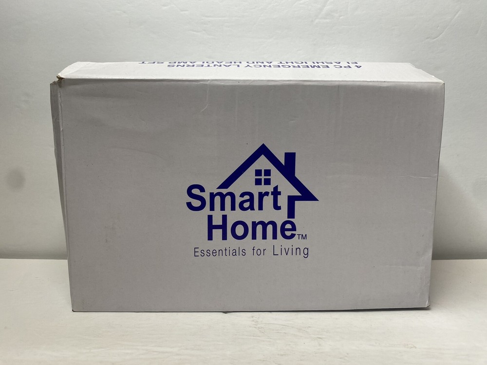 Smart Home 4 Piece Emergency Lanterns, Flashlight & Headlamp Set • Red