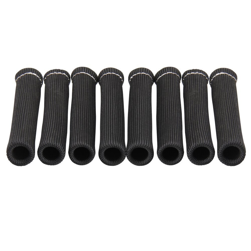 8PCS Spark Plug Heat Protector Insulating Fire Sleeve Spark Plug Wire Protector