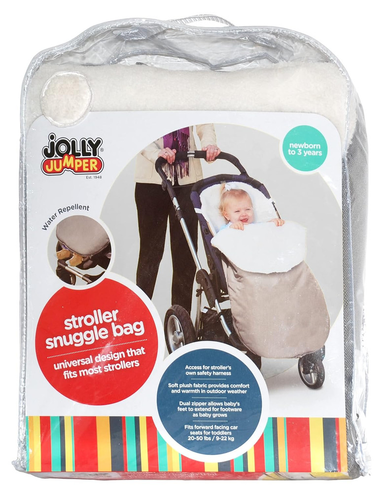 Cozy Grey Water-Resistant Snuggle Bag for Strollers