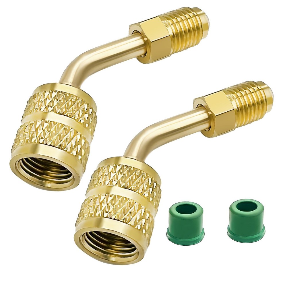 R410A Adapter for Mini Split System, 5/16 Inch SAE Female Quick Couplers to 1/4