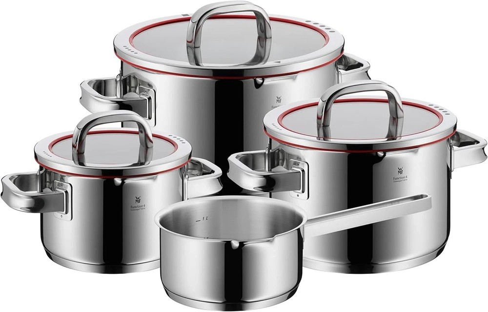 WMF Function 4 4-piece cookware set, induction compatible, Cromargan®, NEW...