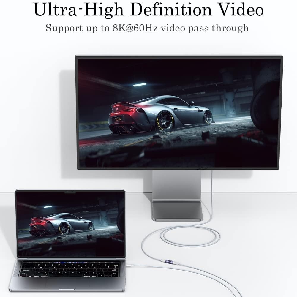 USB-C Coupler - 2 Pack with LED Indicator for Thunderbolt 4/3 Devices