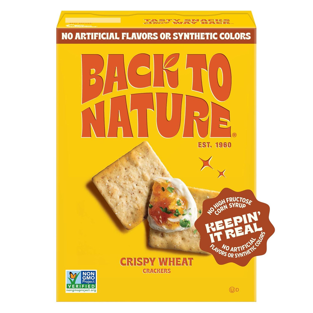 Crispy Wheat Crackers, Non-Gmo, Vegan Friendly Snack Cracker, Made with Wheat Fl