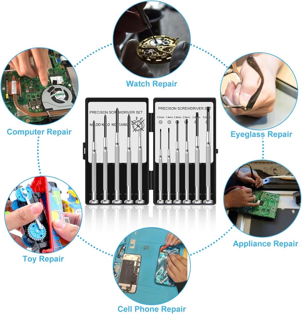 11 Pcs Small Precision Screwdriver Set, Tiny Screwdriver Set, Mini Screw Driver