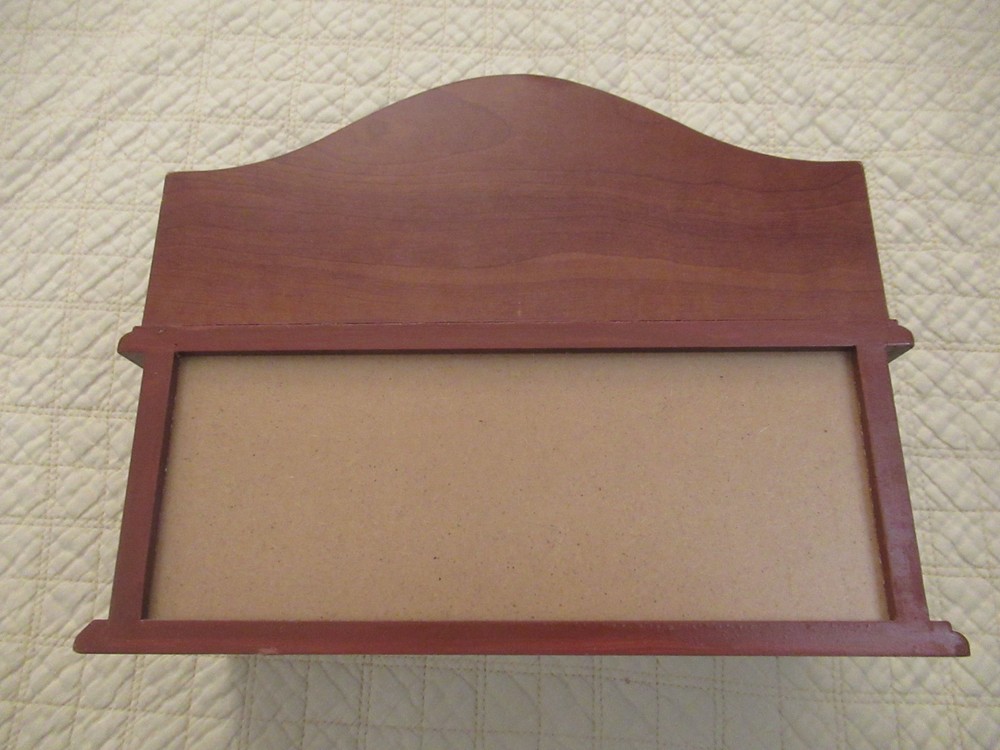 Decorative Wooden Sewing Storage Box with Small Spool Holders