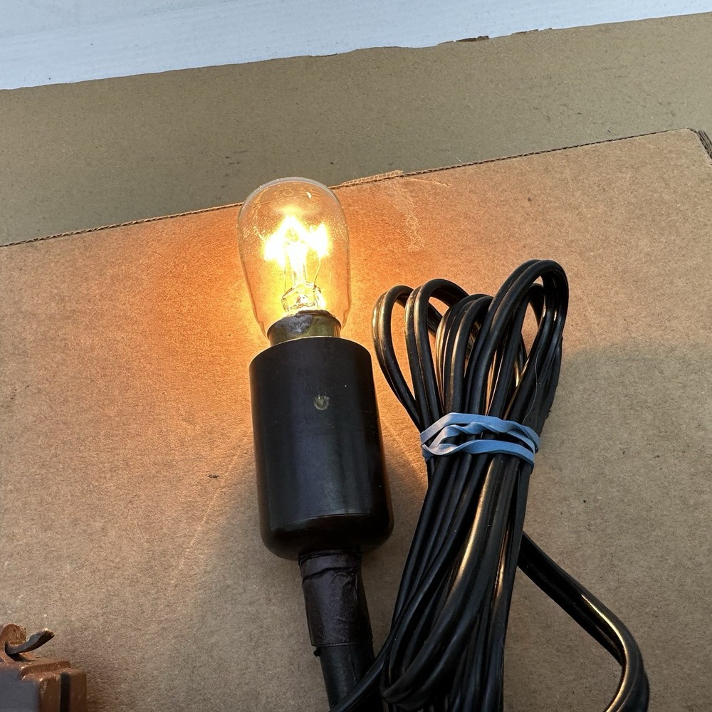 Vintage Working Microscope Lamp Light Bulb Illuminator Switch USA