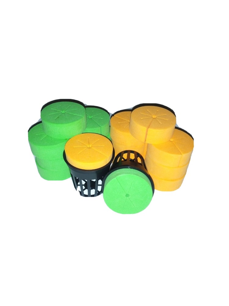 16 CLONE COLLAR INSERT plus 16 2" NET POT CUPS HYDROPONIC CLONE SYSTEM GROW KIT