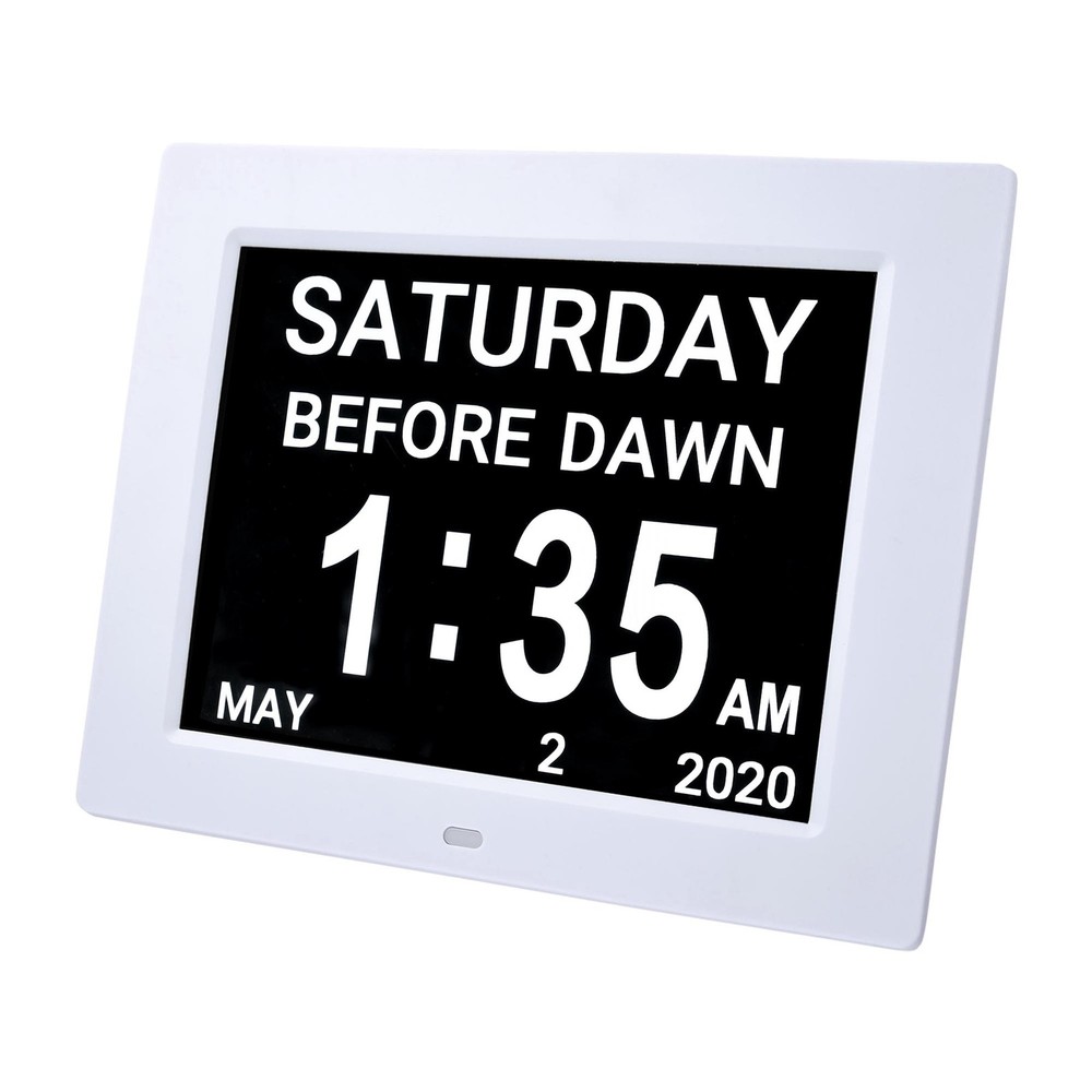 8" LCD Digital Calendar Day Clock
