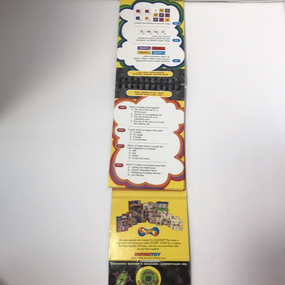 Quizmo’s Greatest Hits Interactive Quiz Game Book AGES 7+ Question & Answer