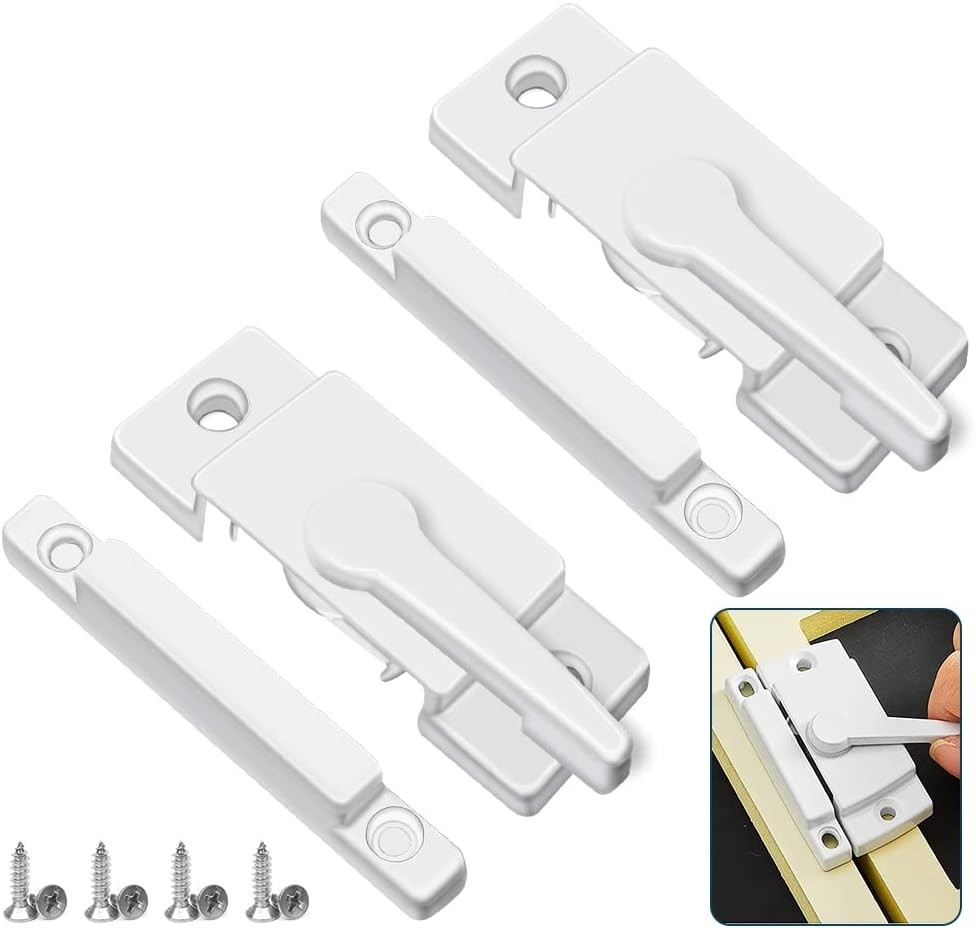 2 Pack Security Window Sash Locks - Fits Horizontal or Vertical Windows