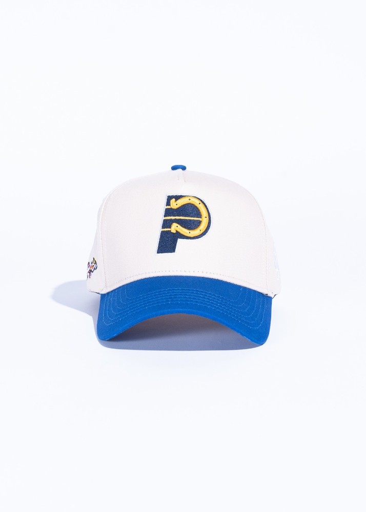 Indianapolis Colts X Pacers Parody Reference Snapback Hat Cream/Blue