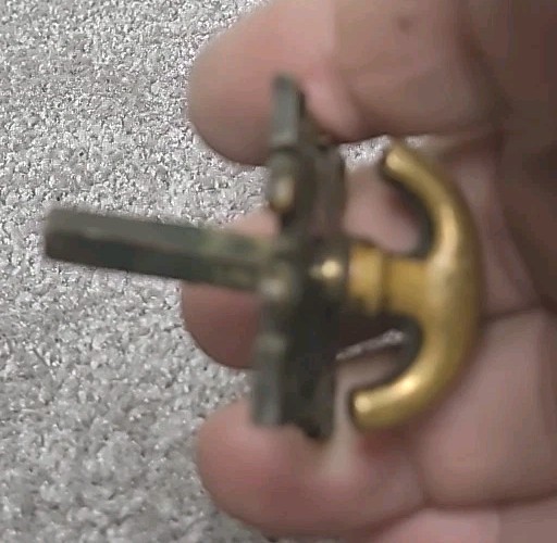Antique Victorian 10" Brass Twisted Bar Door Pull Handle Set with Backplates