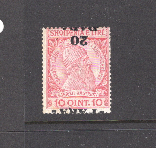 Albania  49a inverted   overprint  mint