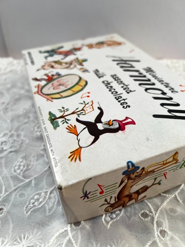 Vintage Candy Box Harmony Miniature Assorted Chocolates Approx 5" x 8" x 2"