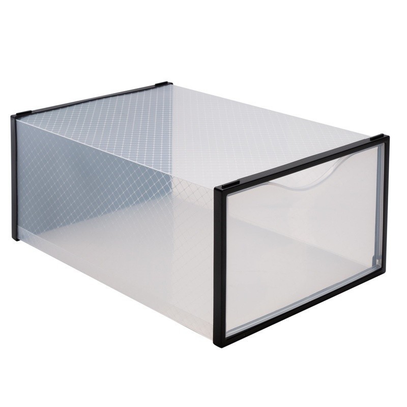 12 Stackable Shoe Boxes Clear Drop Front Easy Access Organizer Storage Solution