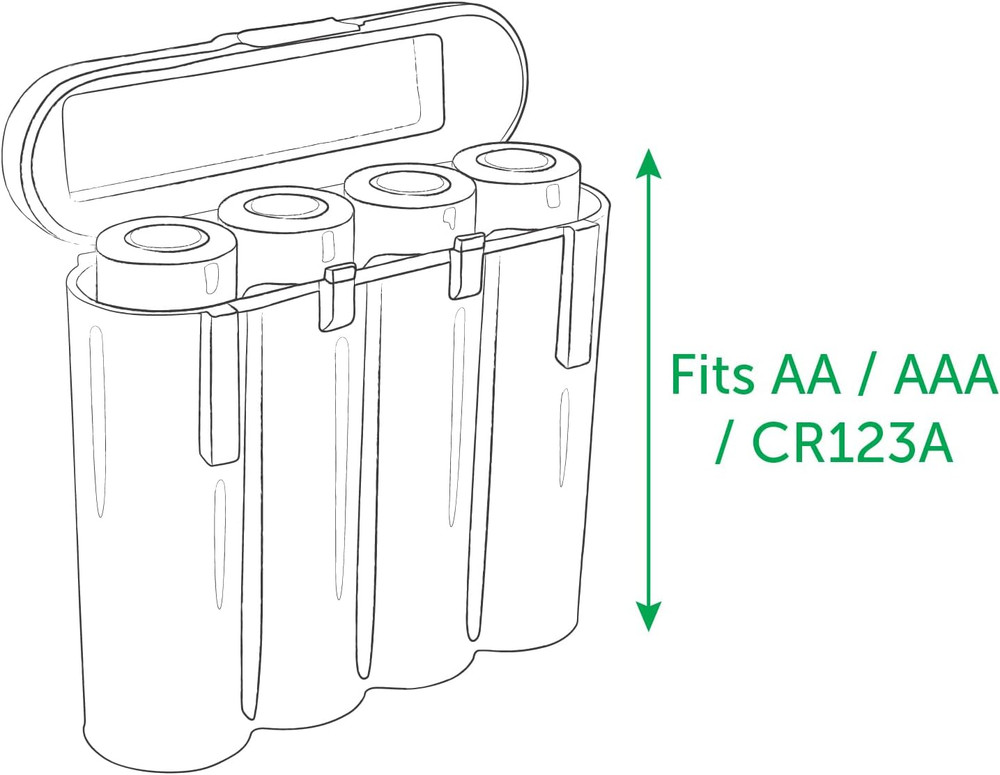 3 Pack AA/AAA / CR123A Black Battery Holder Storage Cases
