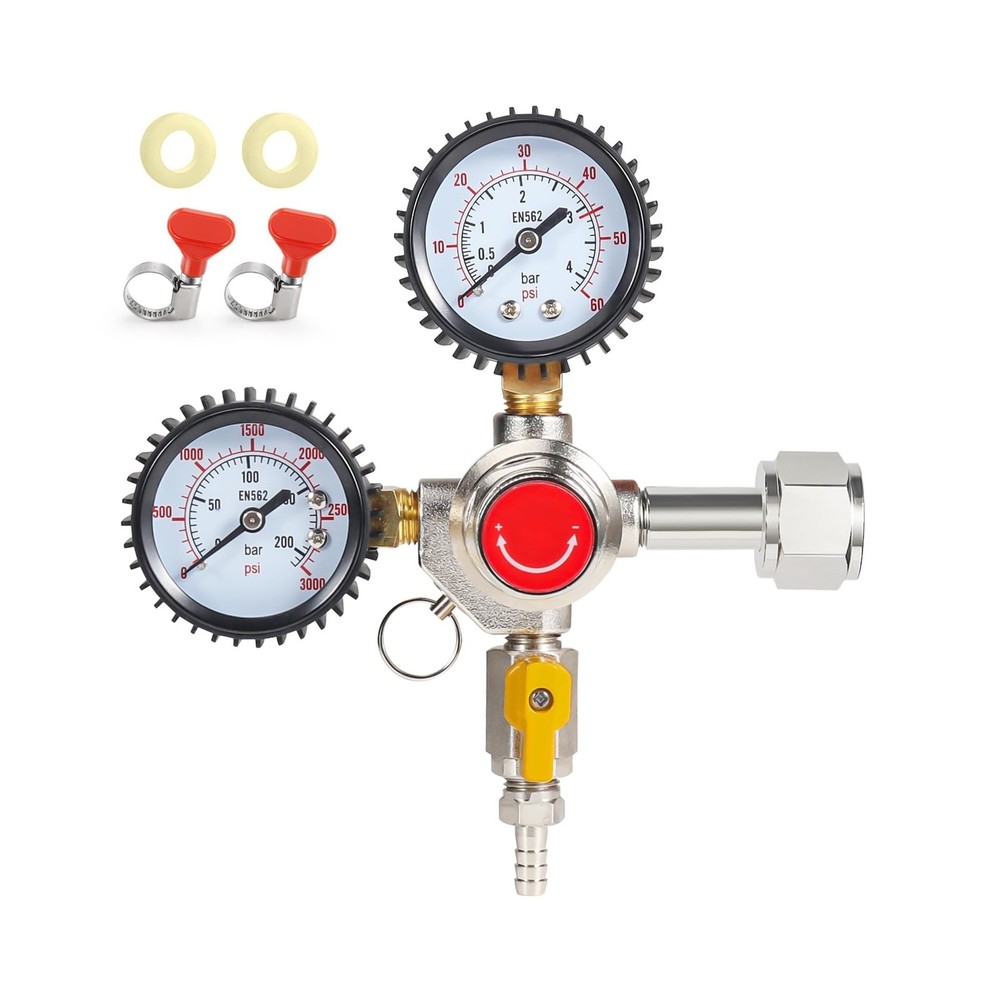 Co2 Regulator for Kegerator - CGA320 Draft Beer Regulator Kegerator Regulator...