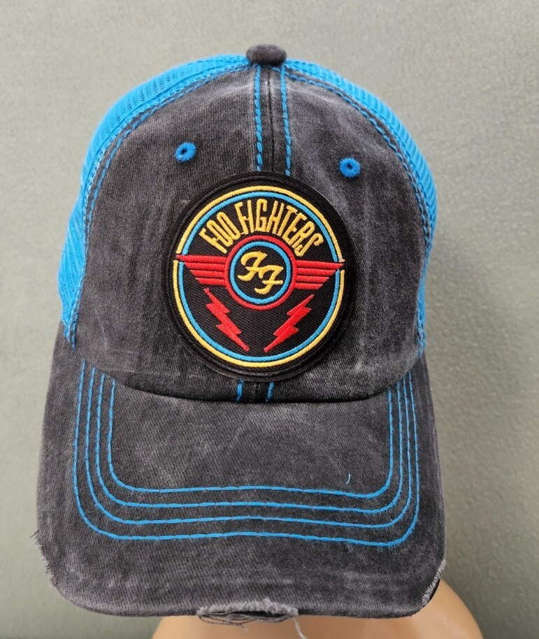 Foo Fighters Distressed Blue Mesh Vintaged Trucker FOO FIGHTERS Hat