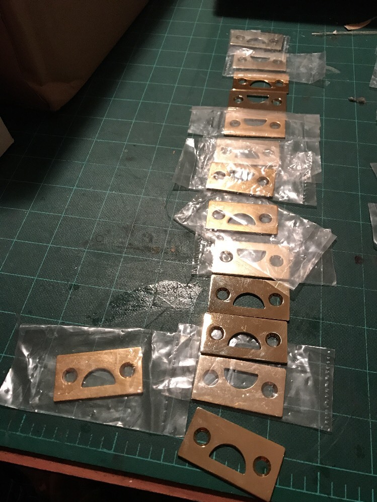 Deltana Surface Bolt Strike Plate Brass Polished Flat