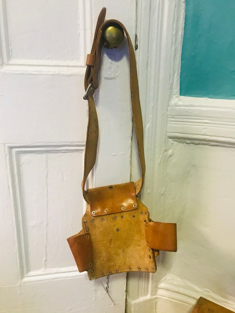 R&J Premium Leather Carpenter Tool Belt - adjustable